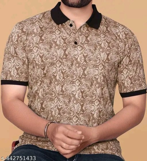 Sunset Skies Pattern Polo Tee