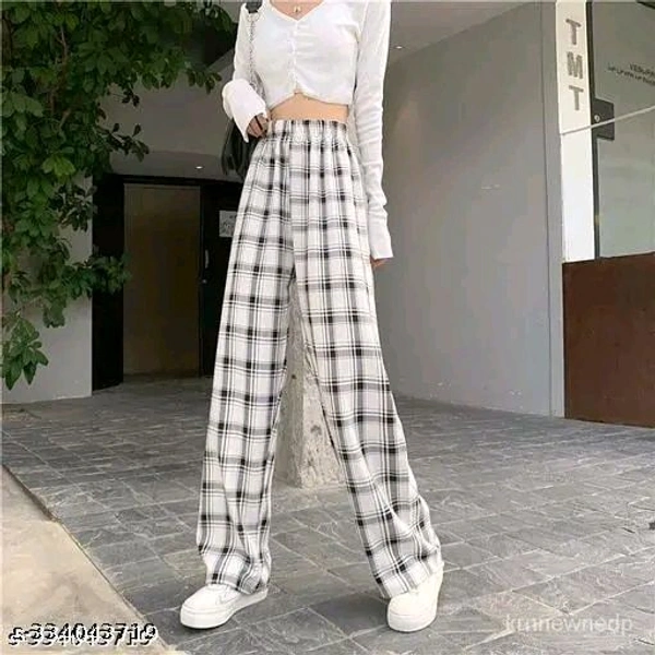 Women Western Trending & New Collection Winter and Summer Plaid Trousers