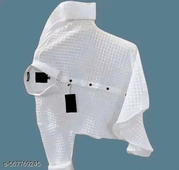Checked Popcorn Full Sleeve Shirt For Men