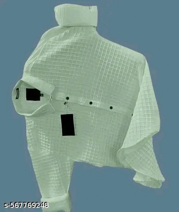 Checked Popcorn Full Sleeve Shirt For Men