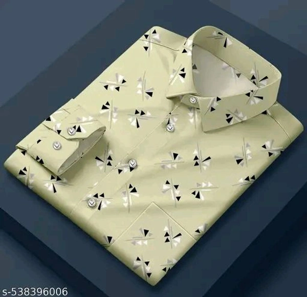 Men's Micro Print Regular Spread Collar Shirts