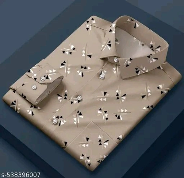 Men's Micro Print Regular Spread Collar Shirts
