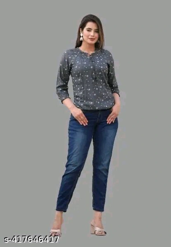women stylish star cosine printed top for women and girls  tt