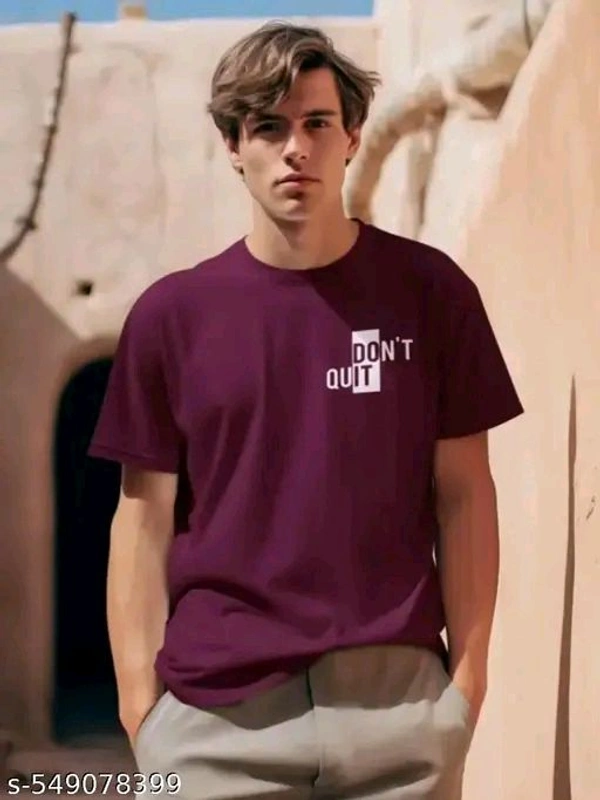 Men Cotton Blend Regular Tshirts