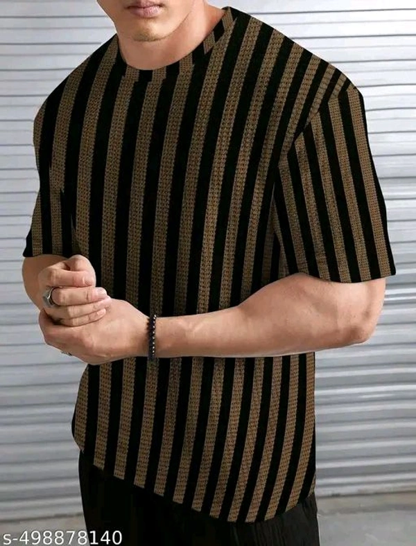 KAJARU MEN SELF DESIGN RELEX FIT T SHIRT FOR MEN AND BOYS