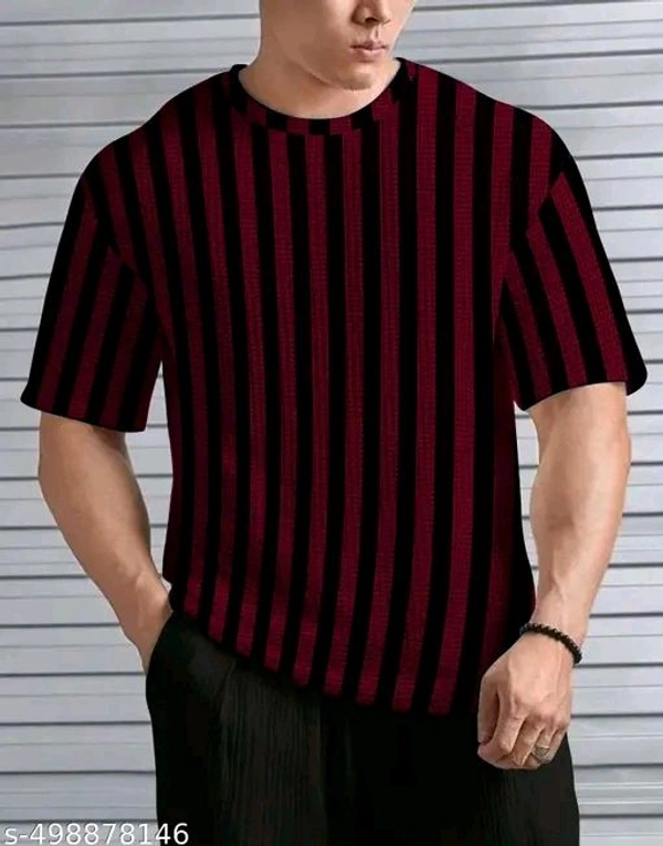 KAJARU MEN SELF DESIGN RELEX FIT T SHIRT FOR MEN AND BOYS