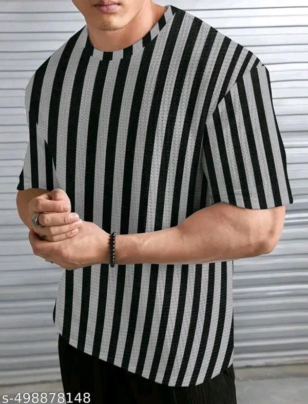 KAJARU MEN SELF DESIGN RELEX FIT T SHIRT FOR MEN AND BOYS