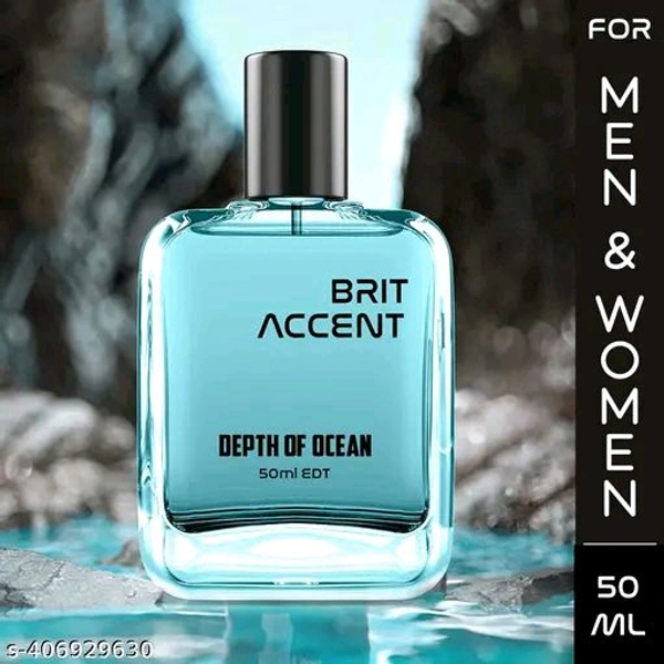 *BRIT ACCENT|Depth of Ocean| Long-Lasting|Premium |Specially Currated for Unisex| Eau de Toilette - 50 ml (For Men & Women)*