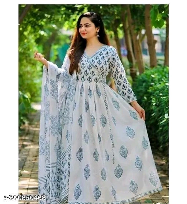 *anarakali kurti dupatta blue *