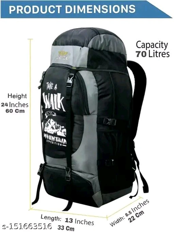  *ZOZO ENTERPRISES UNISEX Water Proof Rucksack/Hiking/Trecking .*