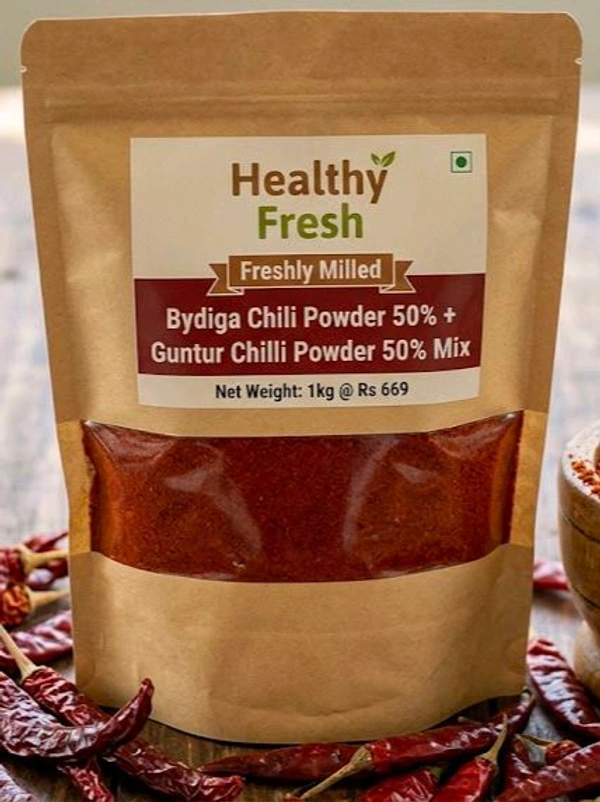 Kasmiri (Bydiga)+ Guntur Chilli Powder  50:50
