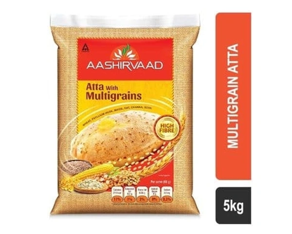 Aashirvaad High Fibre Atta with Multigrains - 5 kg - 5kg