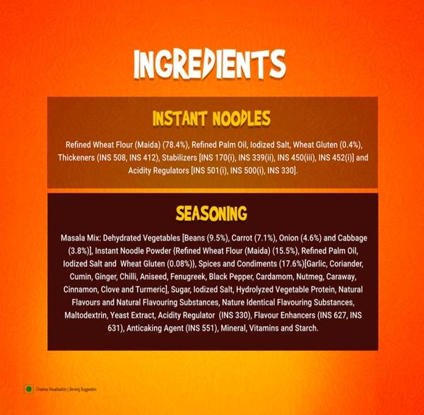 Yippee Magic Masala Instant Noodles with Added Veggies (280g) - 280gm