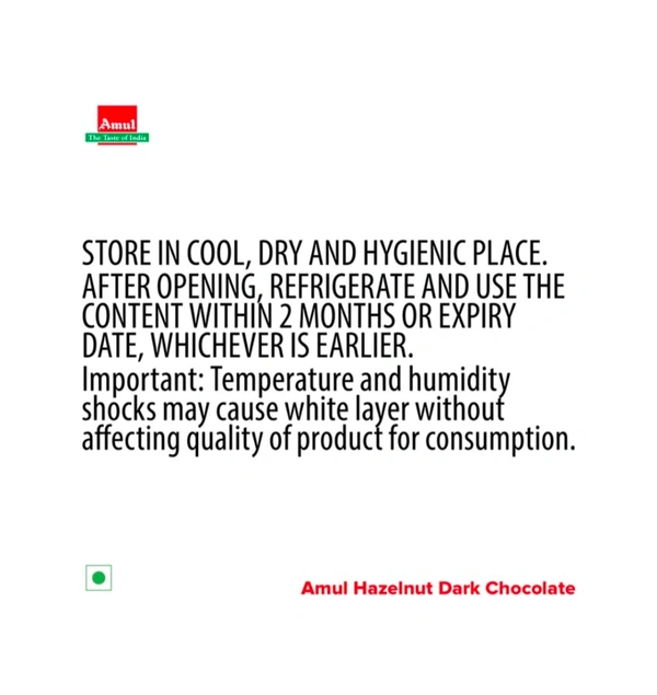 Amul Tropical Orange Dark Chocolate Bar - 150g