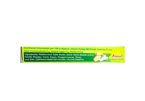 Amul Garlic & Herbs Butter - 100g