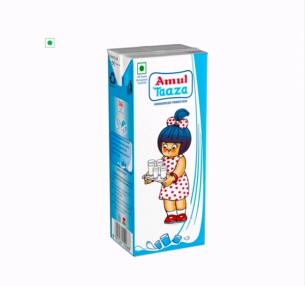 Amul Taaza Homogenised Toned Milk - 4 Months Shelf Life