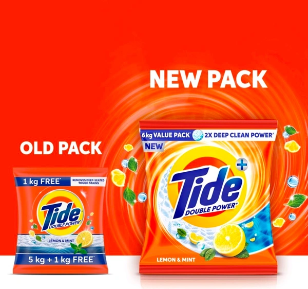 Tide Plus Double Power Washing Detergent Powder (Jasmine & Rose) - 10.kg