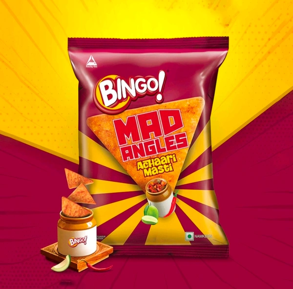 Bingo Mad Angles Achaari Masti Crisps - 2 x 60 g