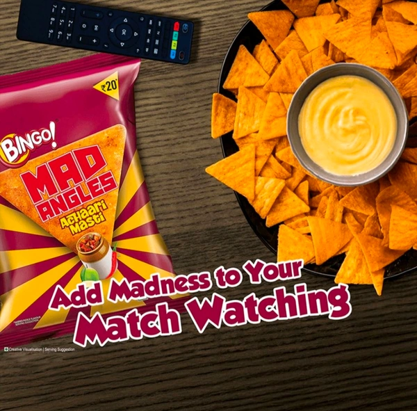 Bingo Mad Angles Achaari Masti Crisps - 2 x 60 g