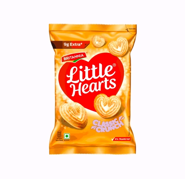 Britannia Little Hearts Classic Crunch Biscuit - 70 g