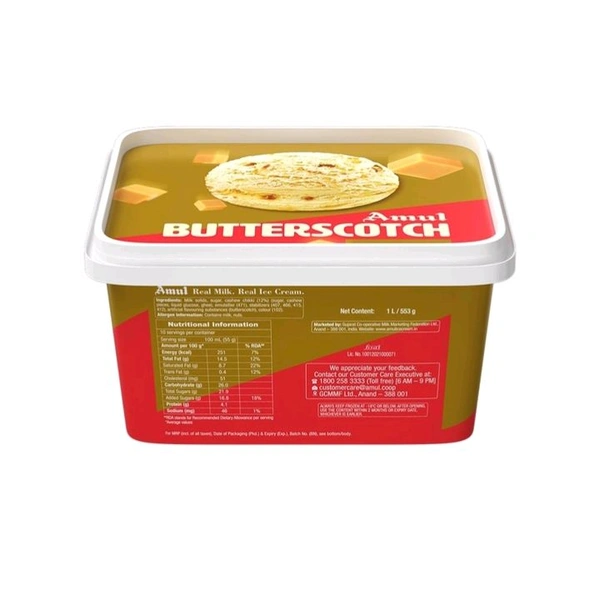 Amul Butterscotch Gold Icecream 550gm
