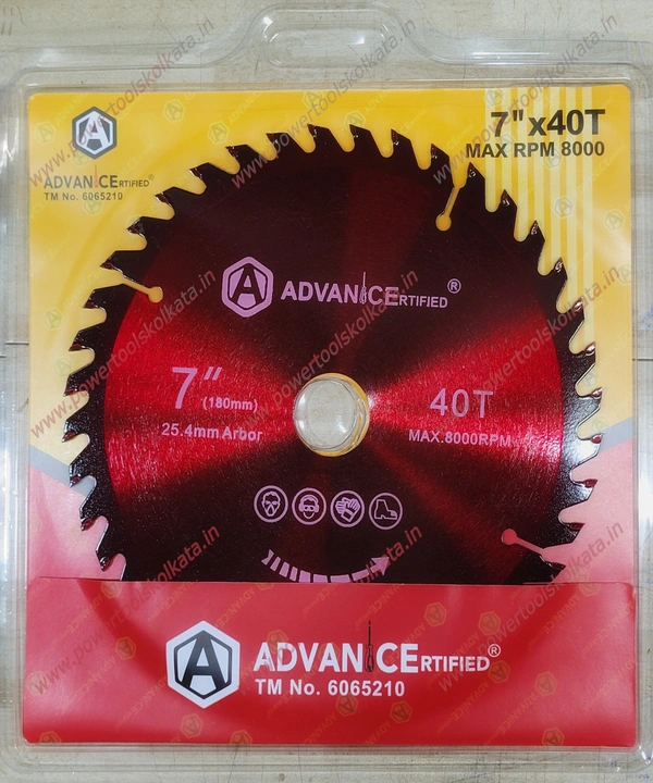 ADVANCErtified 7" (180mm) 40T T.C.T Wood & Plywood Cutting Saw Blade