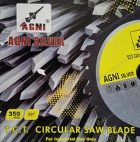 Agni Silver AGNI Silver 14" (350mm) 80T T.C.T Wood Cutting Circular Saw Blade - 14" x 80T