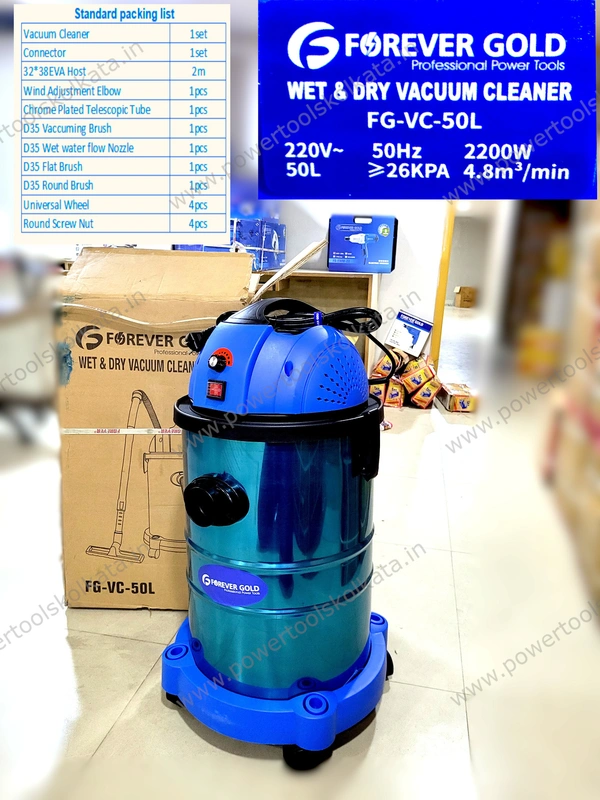 Forever Gold 50L Heavy-Duty Wet & Dry Vacuum Cleaner -