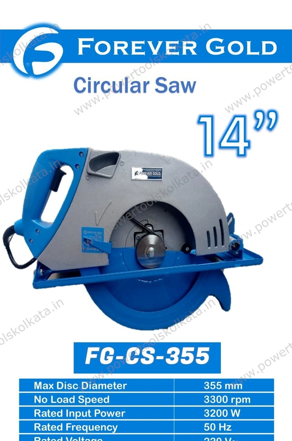 Forever Gold 14" (355mm) Heavy-Duty Professional Circular Saw - 14"