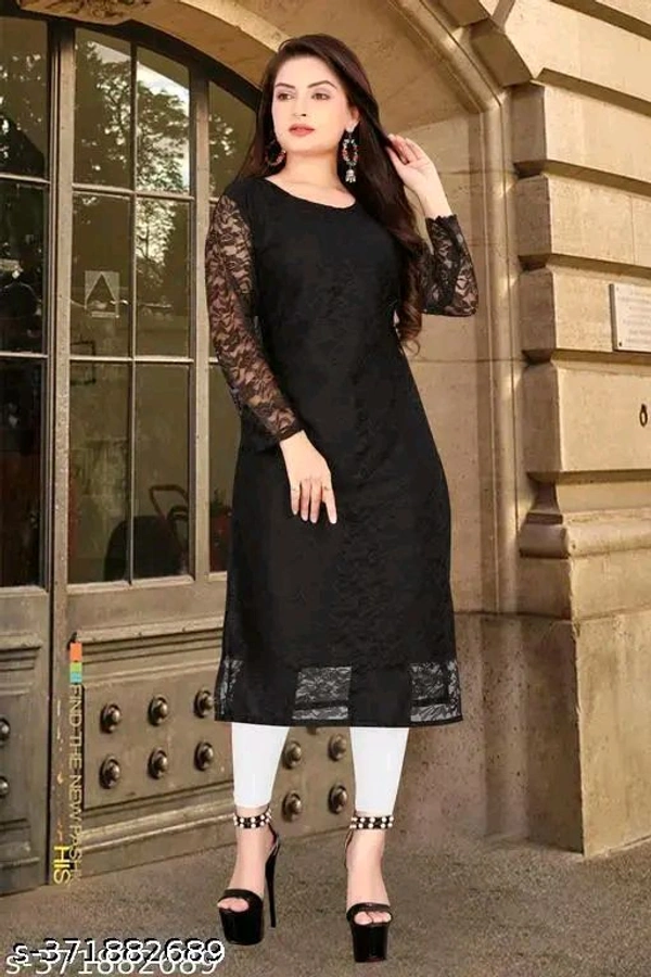 Black Kurti For Women - Black, XXXL