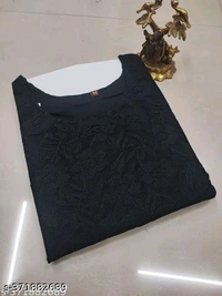 Black Kurti For Women - Black, XXXL