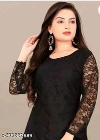 Black Kurti For Women - Black, XXXL
