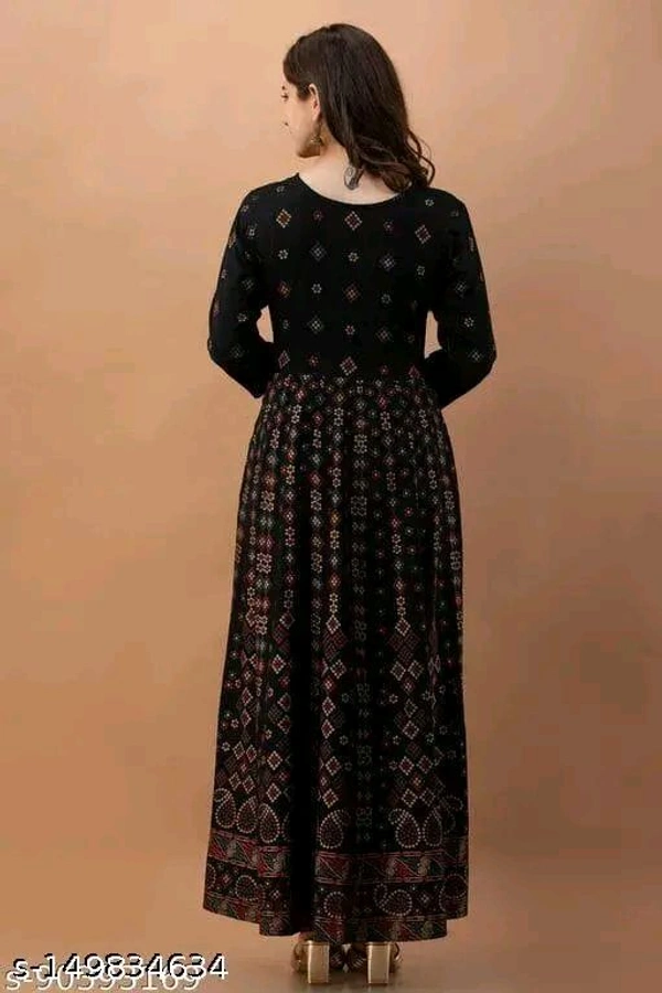 Ethnic Wear Kurti For Girls - Black, XXL