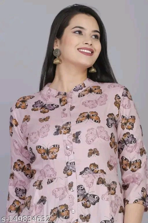 Ethnic Wear Kurti For Girls - Pink, XL