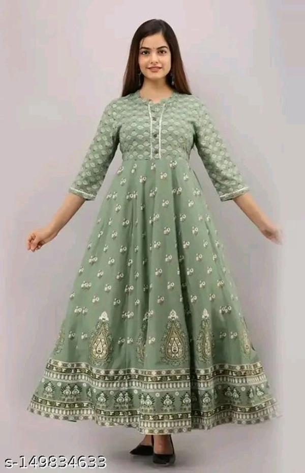 Ethnic Wear Kurti For Girls - Mint Green, XL
