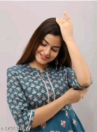 Ethnic Wear Kurti For Girls - Astronaut Blue, XXL