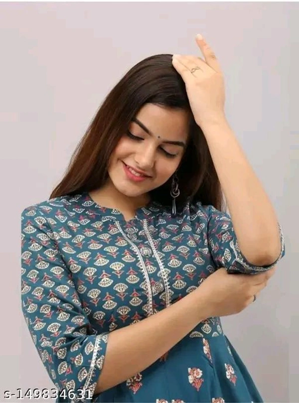 Ethnic Wear Kurti For Girls - Astronaut Blue, XXL