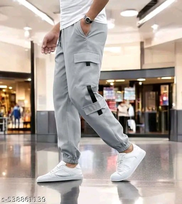 Buy Track Pent Get Plain White T-shirt Free - White, L