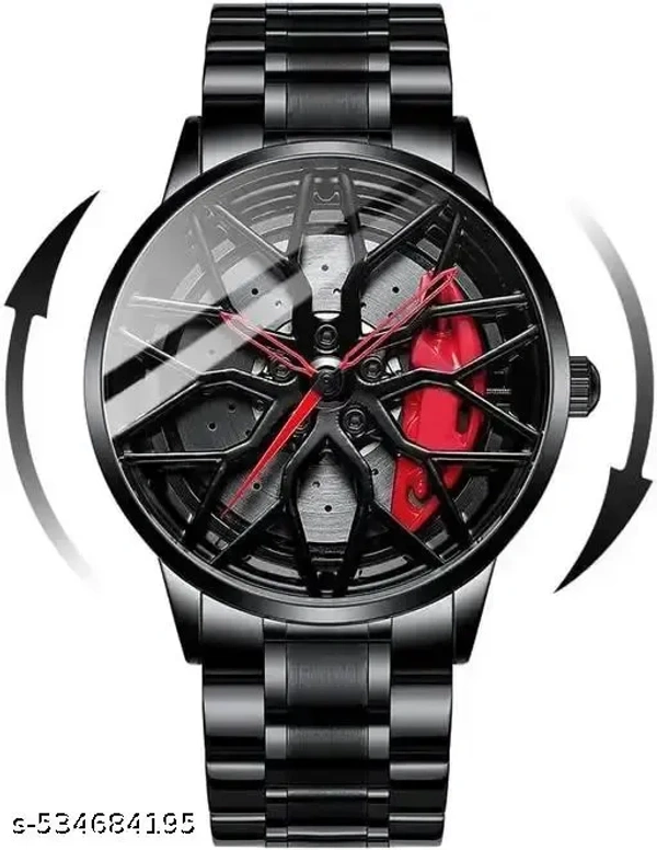 Car wheel 360 rotating watch