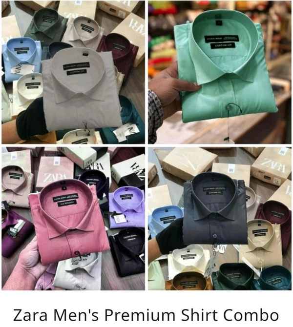 Zara Premium Shirt 4 Pieces Combo - M