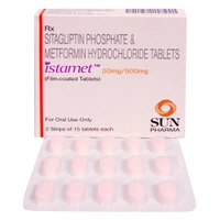 Rx ISTAMET 50MG/500MG-1X15 TABLETS - 1X15 TABLETS