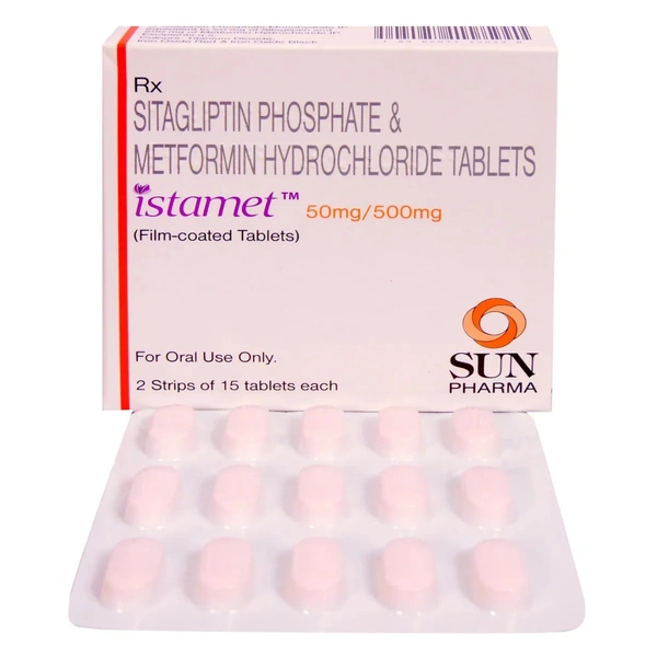 Rx ISTAMET 50MG/500MG-1X15 TABLETS - 1X15 TABLETS
