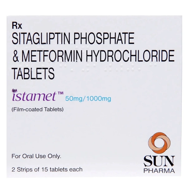 Rx ISTAMET 50MG/1000MG-1X15 TABLETS - 1X15 TABLETS