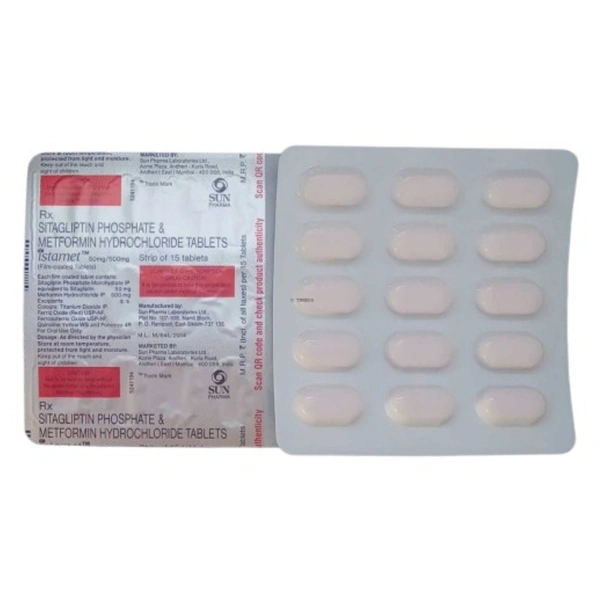 Rx ISTAMET 50MG/500MG-1X15 TABLETS - 1X15 TABLETS