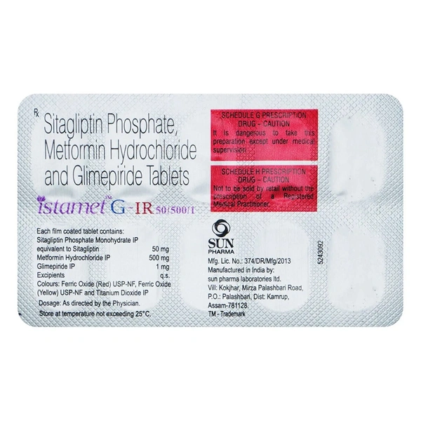 Rx ISTAMET G IR 50/500/1-1X10 TABLETS - 1X10 TABLETS