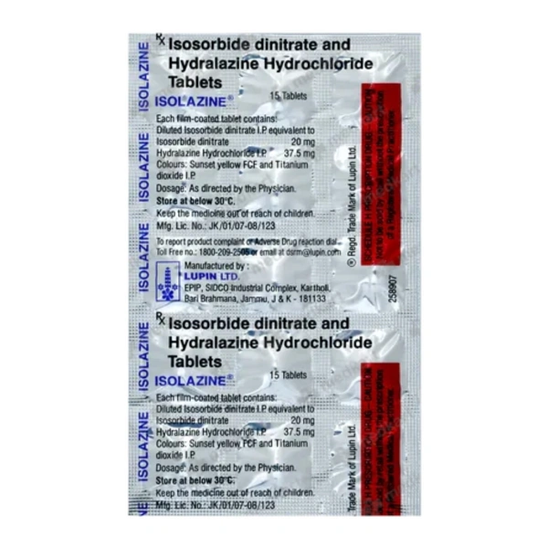 Rx ISOLAZINE-1X15 TABLETS - 1X15 TABLETS
