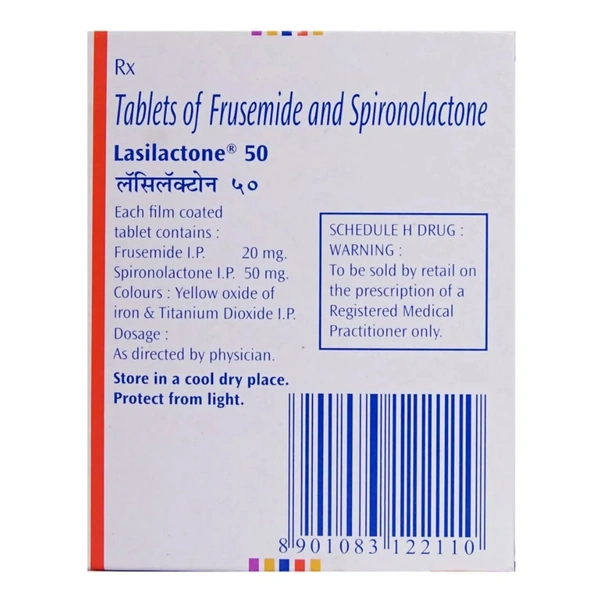 Rx LASILACTONE 50MG-1X10 TABLETS - 1X10 TABLETS