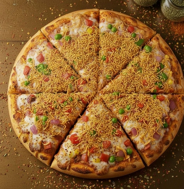 Mix Veg Spicy Bhujia Pizza - Medium