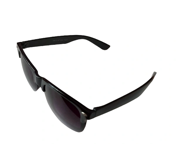 Black Frame and Dark Blue Sunglass
