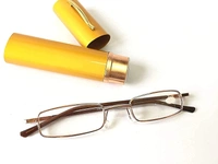 Pen type Reading Glasses for Men and Women in Golden Yellow Colour - +1.25